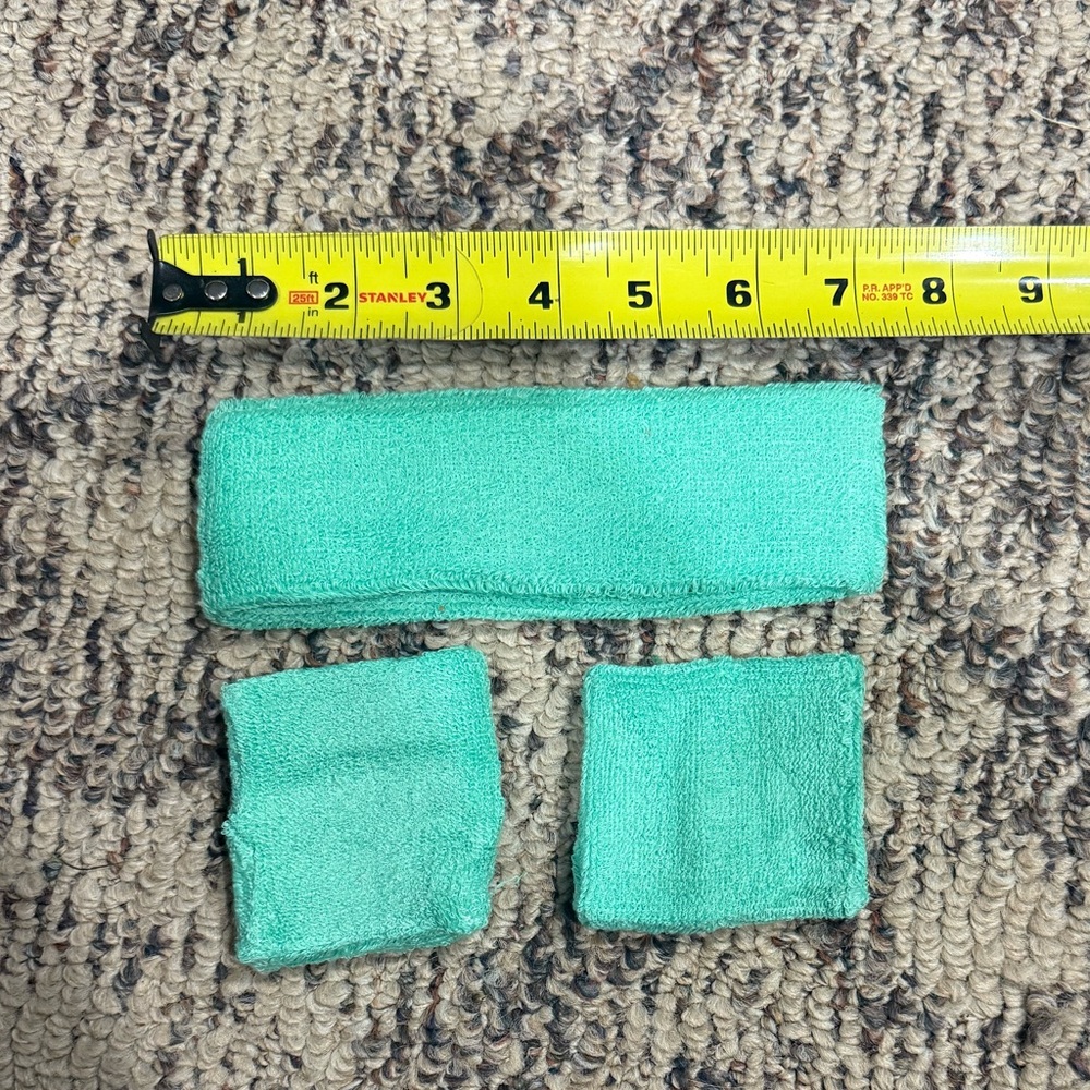 Teal Green Sweatband Set